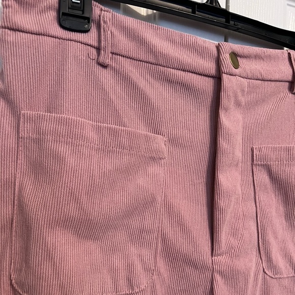 SHEIN MOD Large Size Solid Color wide Leg Casual Corduroy Pants - Picture 3 of 7